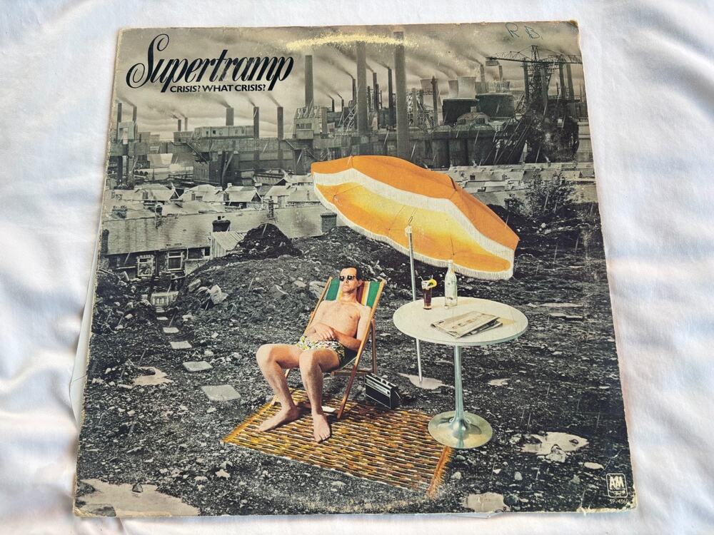 SuperTramp Crisis What Crisis LP Vinyl Record 1975 A&M